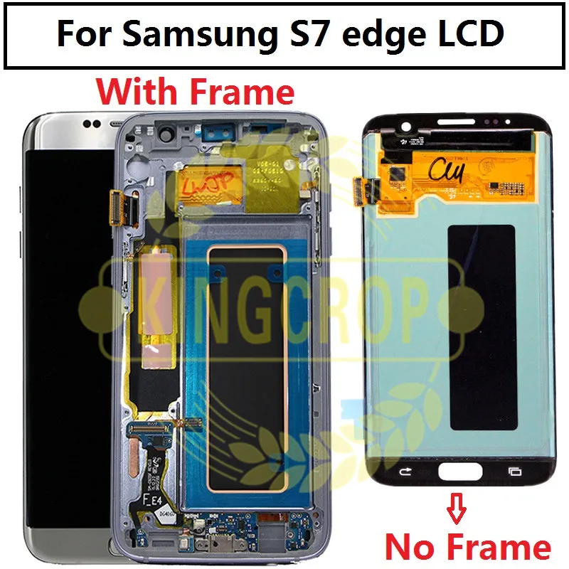 Для samsung GALAXY S7 EDGE G935 G935F lcd с рамкой дисплей кодирующий преобразователь сенсорного экрана в сборе 5," для samsung S7 Edge G935F lcd
