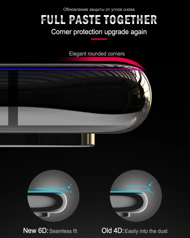 6D изогнутое закаленное стекло для iphone X XS Max XR полное покрытие защита экрана закаленное стекло для Apple iphone X XS Max 9H стекло
