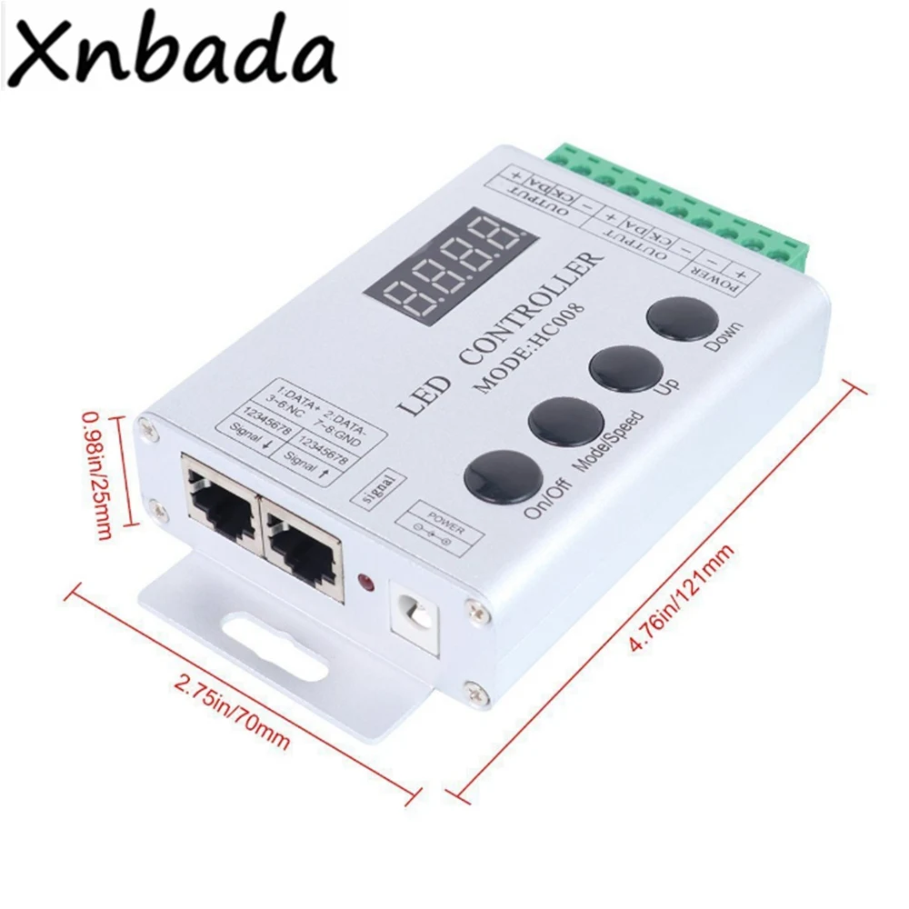 

HC008 RGB Led Controller 133 Effect Modes For WS2811 WS2812 WS2812B Led Strip Light Tape DC5-24V