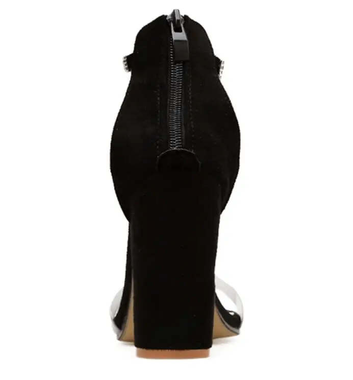 Женская обувь chaussure zapatos mujer Коренастый Обувь на высоком каблуке Кристалл молнии