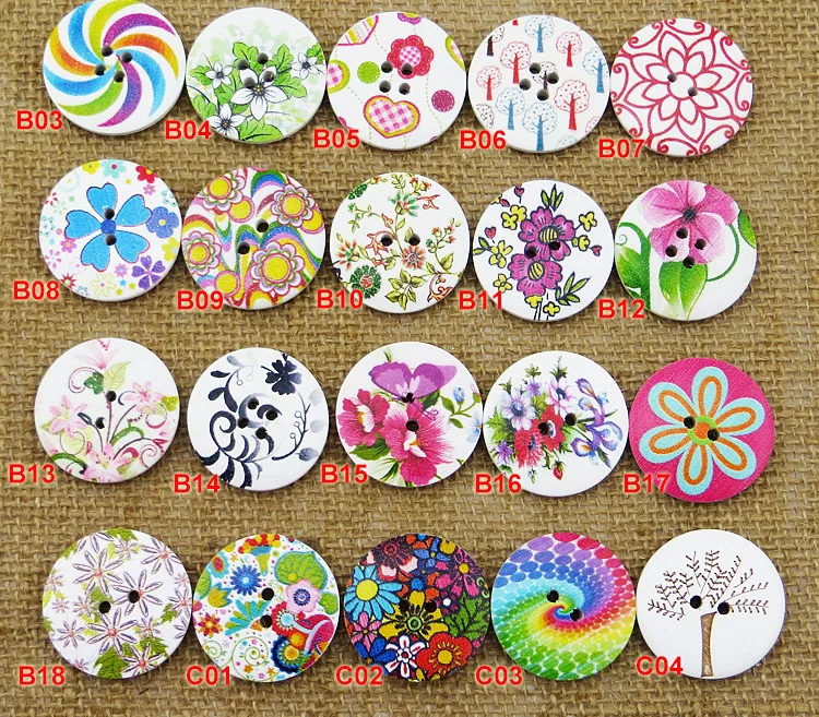 20 шт. ботинки с цветочным рисунком 30 мм|wooden buttons|buttons sewingbrand buttons |