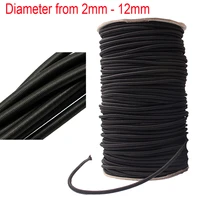 black white strong elastic rope bungee shock cord stretch string for diy jewelry making outdoor project tent kayak boat bag
