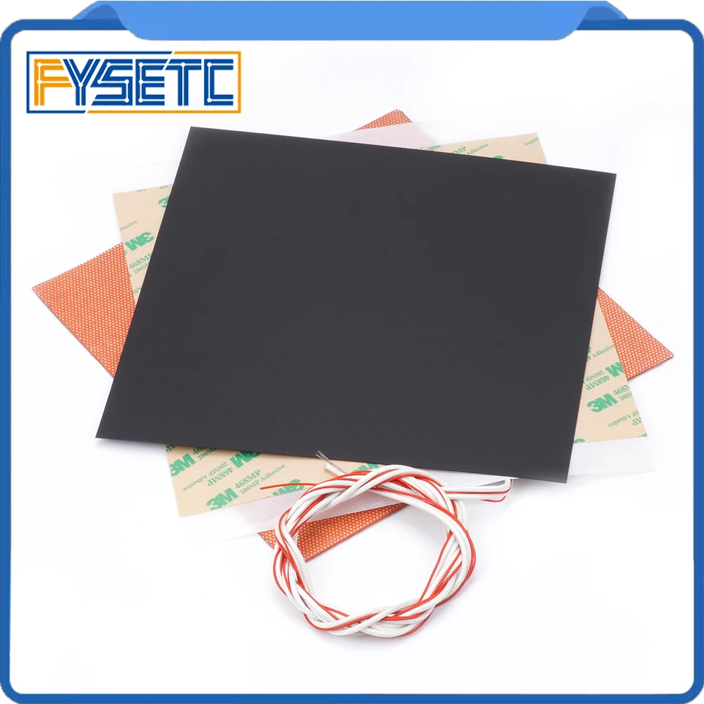 200X200mm 220V 500W силиконовый нагреватель Pad + 0 5/0 8/1 мм матовый черный строительный