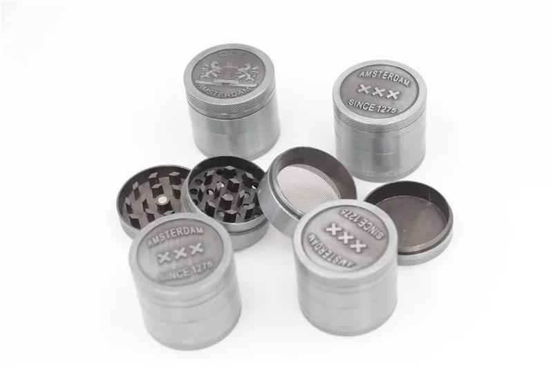vintage retro 4 Layers Tobacco Crusher classical Amsterdam Metal Zinc Alloy Pollen Muller Hookah Accessory herb Smoking Grinder | Дом и сад
