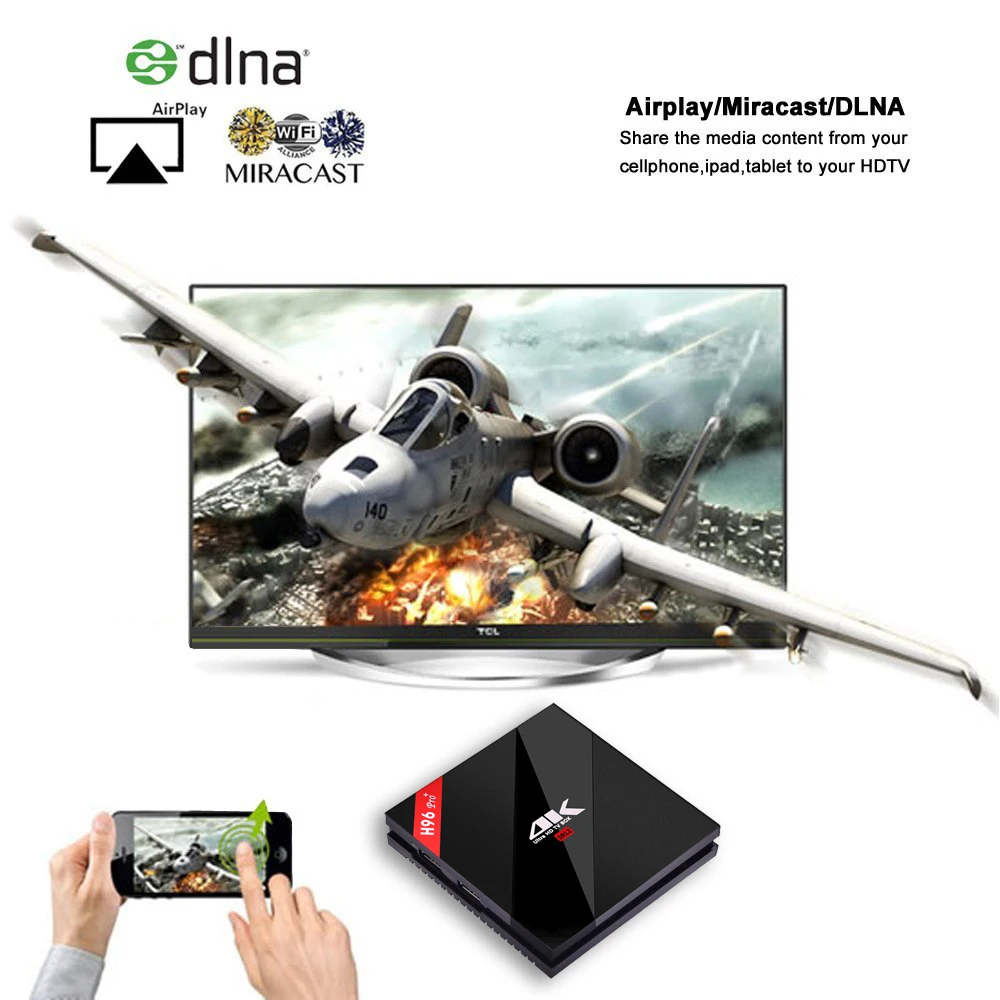 Оригинальная ТВ приставка H96 PRO Plus на Android 7 1 С восьмиядерным процессором Amlogic S912 3G