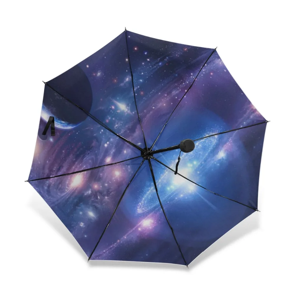 Новый подарок Космический зонтик Галактики Nebula Cloud на заказ складной для