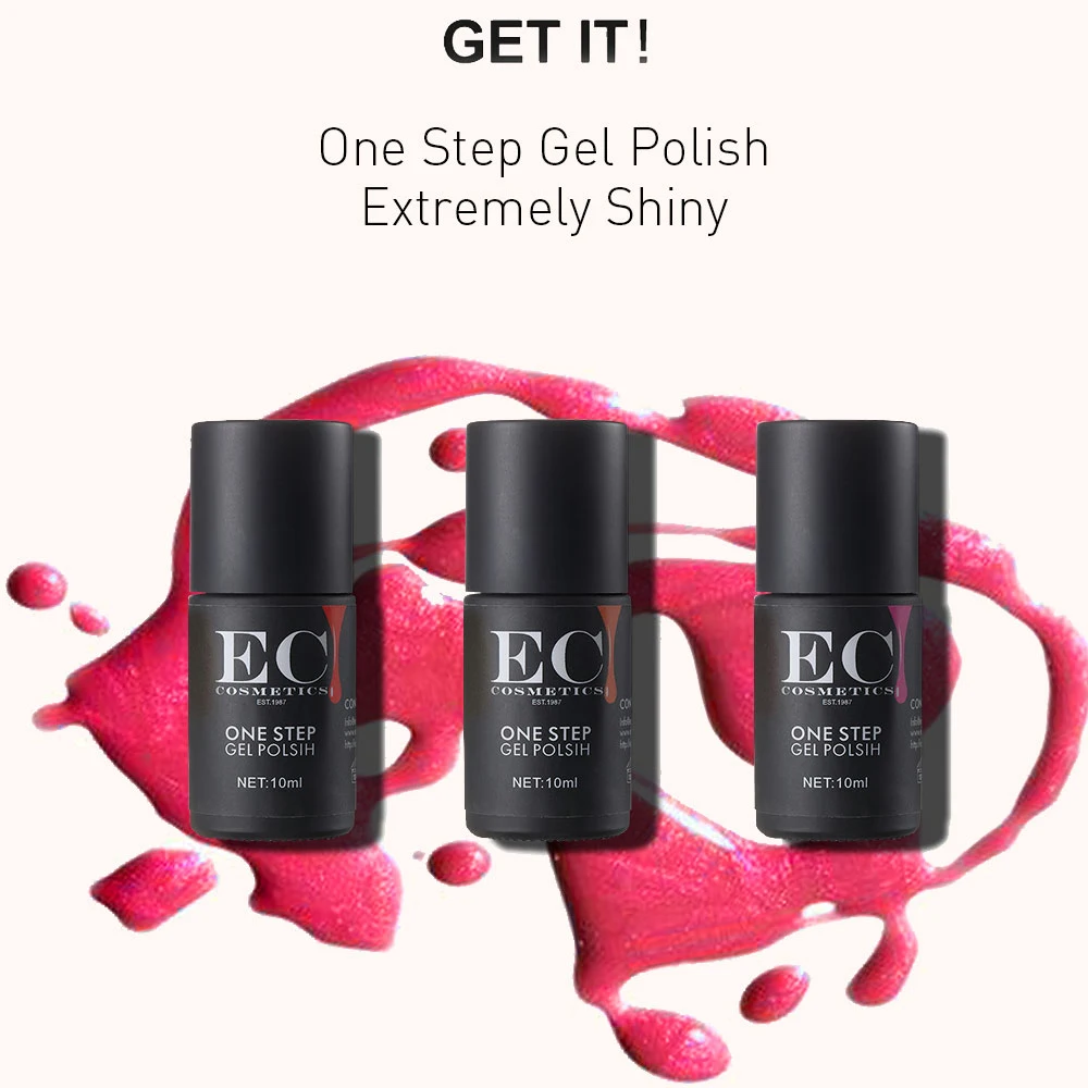 EC One Step УФ гель для ногтей зеленого цвета без необходимости базового верхнего