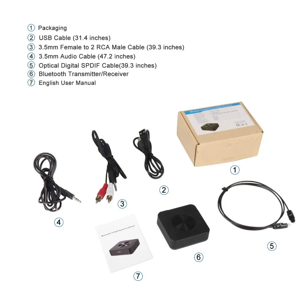 Bluetooth 5,0 CSR8675 Aptx HD низкая задержка RCA SPDIF оптический Toslink Aux передатчик приемник беспроводной аудио Музыка ТВ адаптер