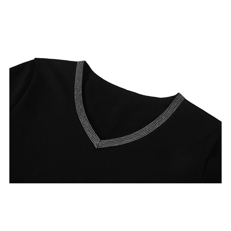 Shintimes Camiseta Feminina Vogue Femme Футболка с v-образным вырезом футболки женские топы белая