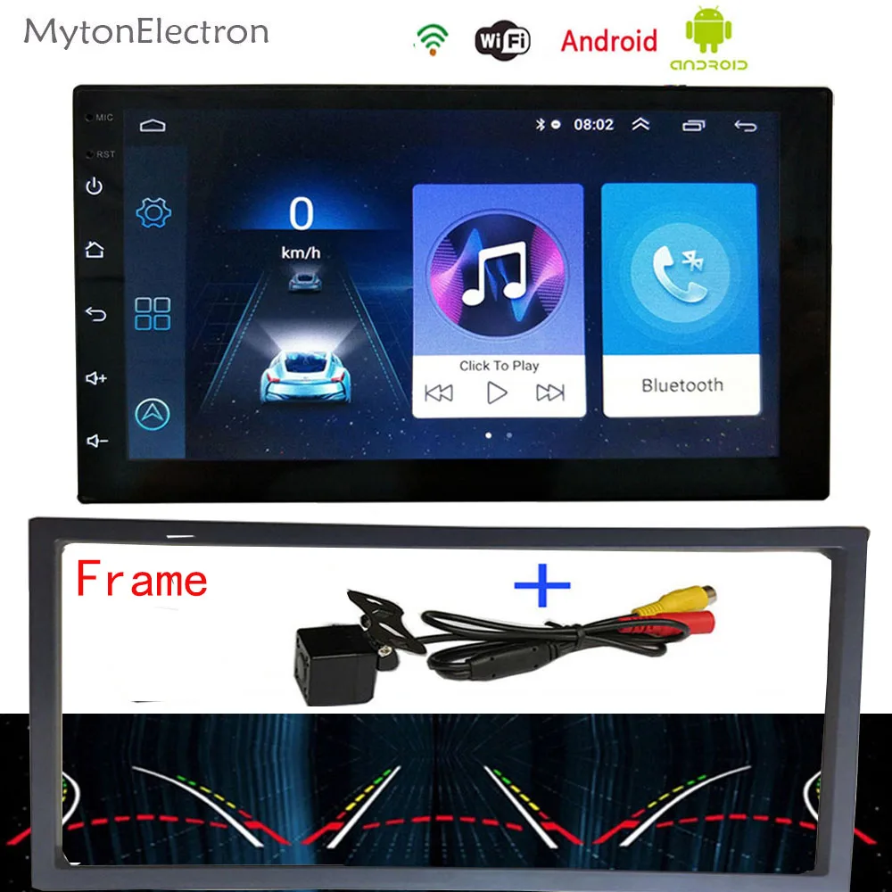 Android os автомобильный Радио Аудио Стерео FM 2 din DVD 1024*600 GPS навигатор Bluetooth