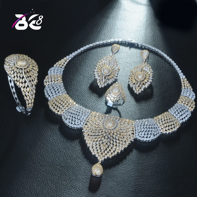 

Be 8 Luxury Design Necklace Pendant 2 Tones Jewelry Set Women Fashion for Bridal Party Accessories Jewelry Gift Bijoux FemmeS332