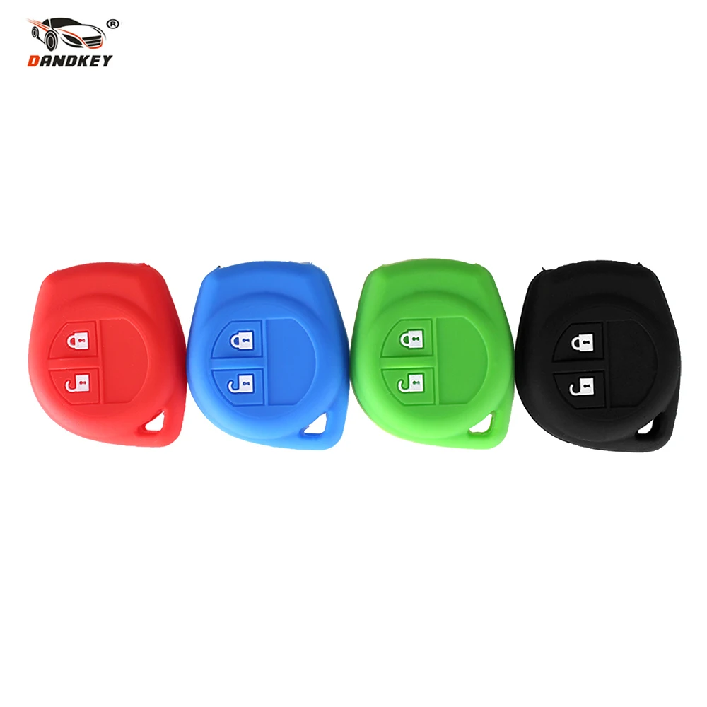 DANDKEY 10x2 кнопки силиконовый чехол для ключей от машины для SUZUKI SX4 Swift Liana Viara Jimny Alto Ignis достоинства дистанционного Honder Fob кожного покрова
