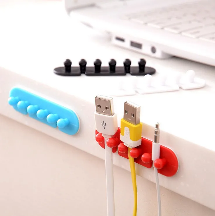 

2Pcs/Lot Cable Winder For Office Computer Mouse USB Cable Organizer Management Wire Storage Desktop plugs Cord Holder