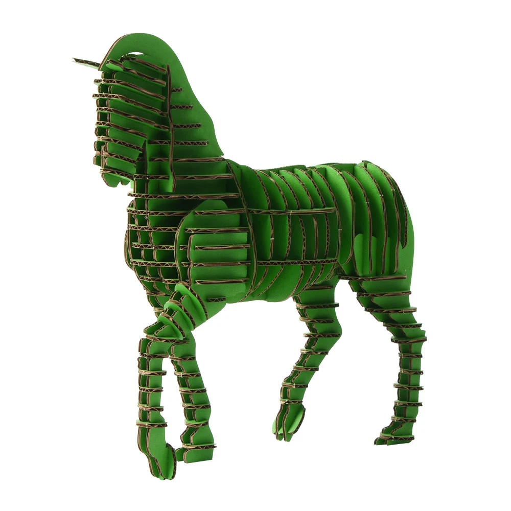 Oyuncak 3D головоломка лошадь Крафт бумага Модель Дети Игрушечные лошадки DIY Kit картон