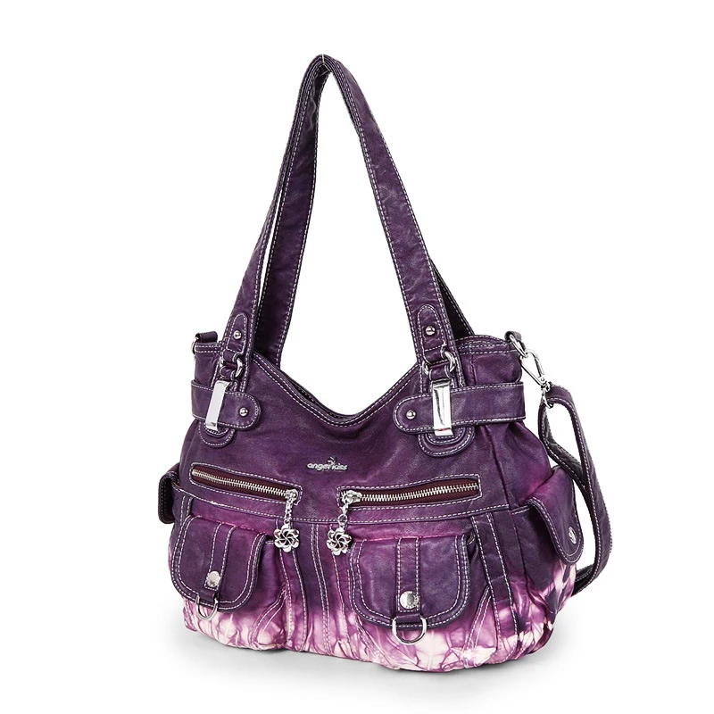 New Brand Durable Women hobo shoulder crossbody bag female casual large totes high quality Washed PU leather bags for ladies | Багаж и