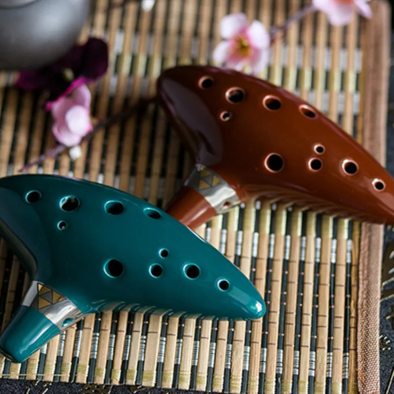 12 отверстий ocarina Легенда о Zelda Alto C флейта Occarina краны глина stl Orcarina Вдохновленный времени с сумкой 80 B