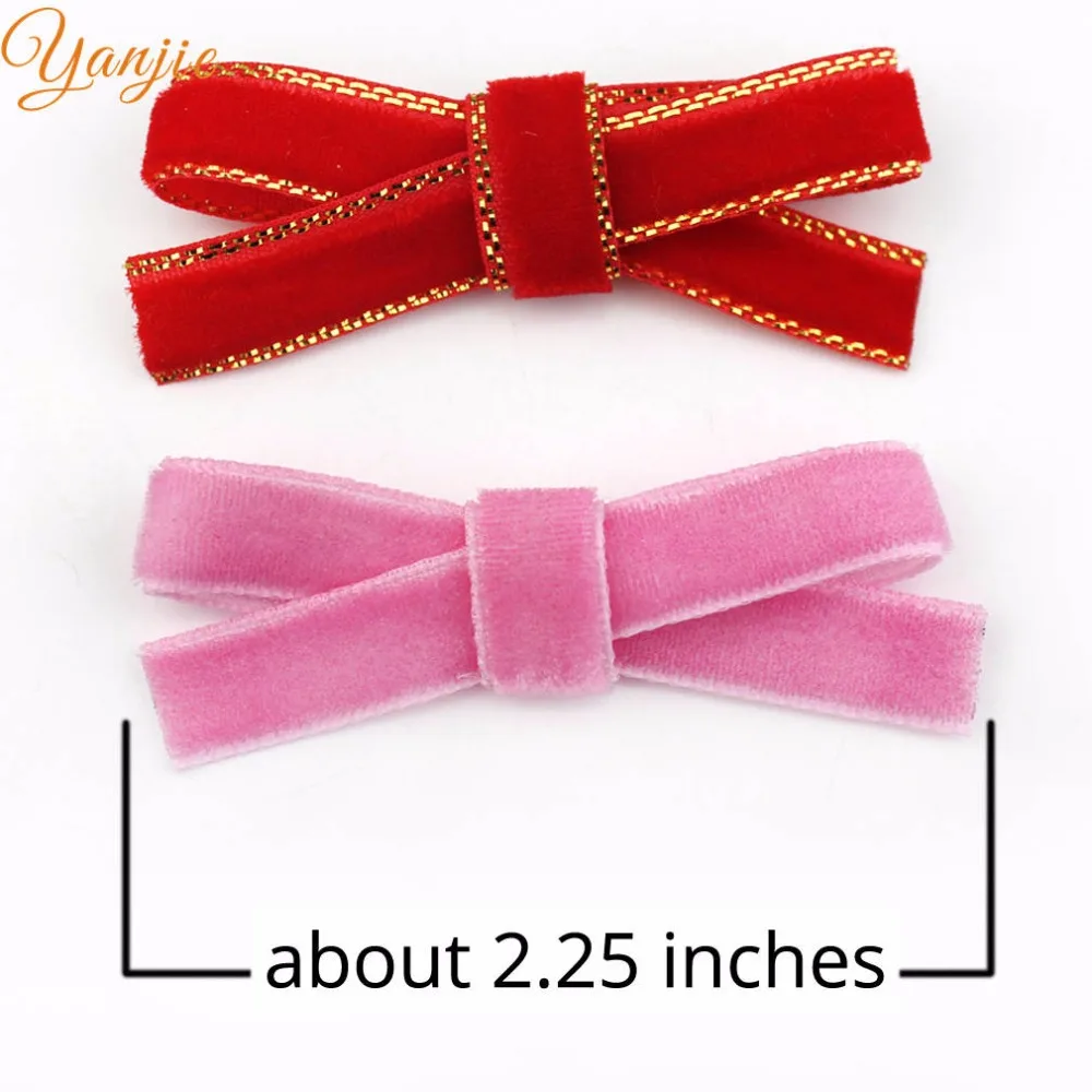 Трендовая бархатная заколка с бантиком 2 25 дюйма 18 шт./лот|bow girl|hair bowshair clip |