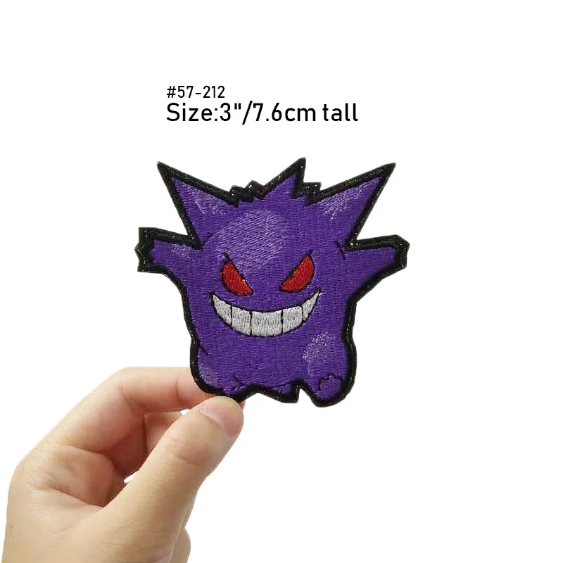 Pokemon Go патчи команда MEW вода MEWTWO Geodude Вдохновленный Haunter драконит вышитая аппликация эмблем Хэллоуин реквизит diy - Цвет: Серый цвет с красноватым отливом