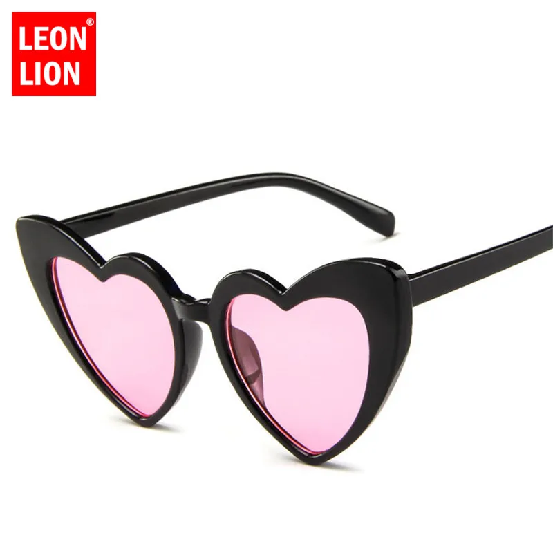 LeonLion 2021 Heart Shaped Sunglasses Women Luxury Vintage Plastic Candy Colors Sun Glasses Classic Retro Oculos De Sol Feminino |