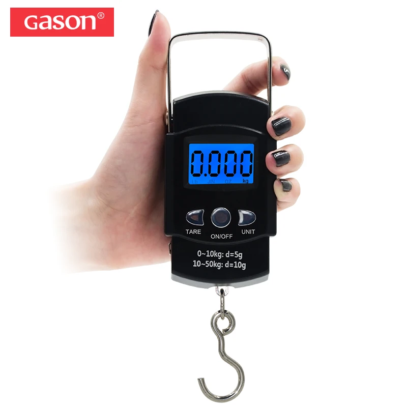 

GASON X1 Portable Digital Luggage Scale Travel Electronic Mini Hanging Measuring Tools Gram Precision Balance Pocket LCD 50KG