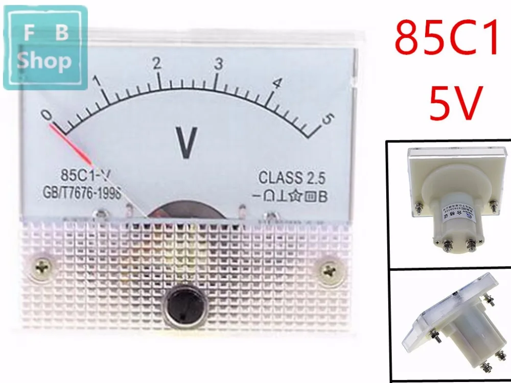 

Аналоговый измеритель напряжения постоянного тока 85C1, 5 В, 1 шт.