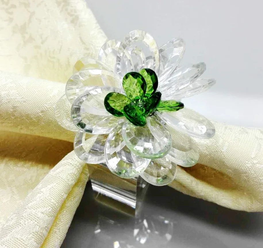 Продажа Серебряное искусственное кольцо и декоративный держатель для салфеток серебряного цвета с кристаллом Silber, бесплатная доставка