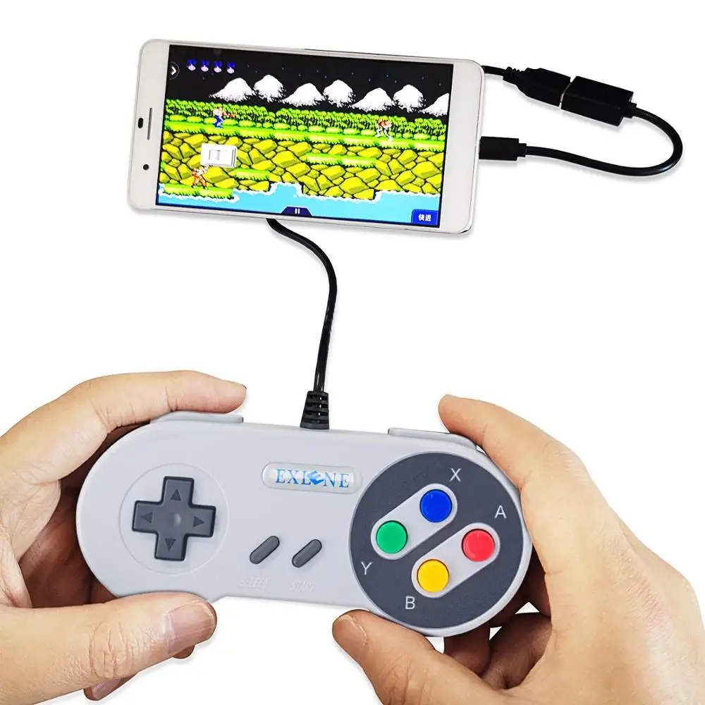 Exlene 2 Упаковка 3 м супер классический USB контроллер SNES геймпад джойстик для PC /Pi