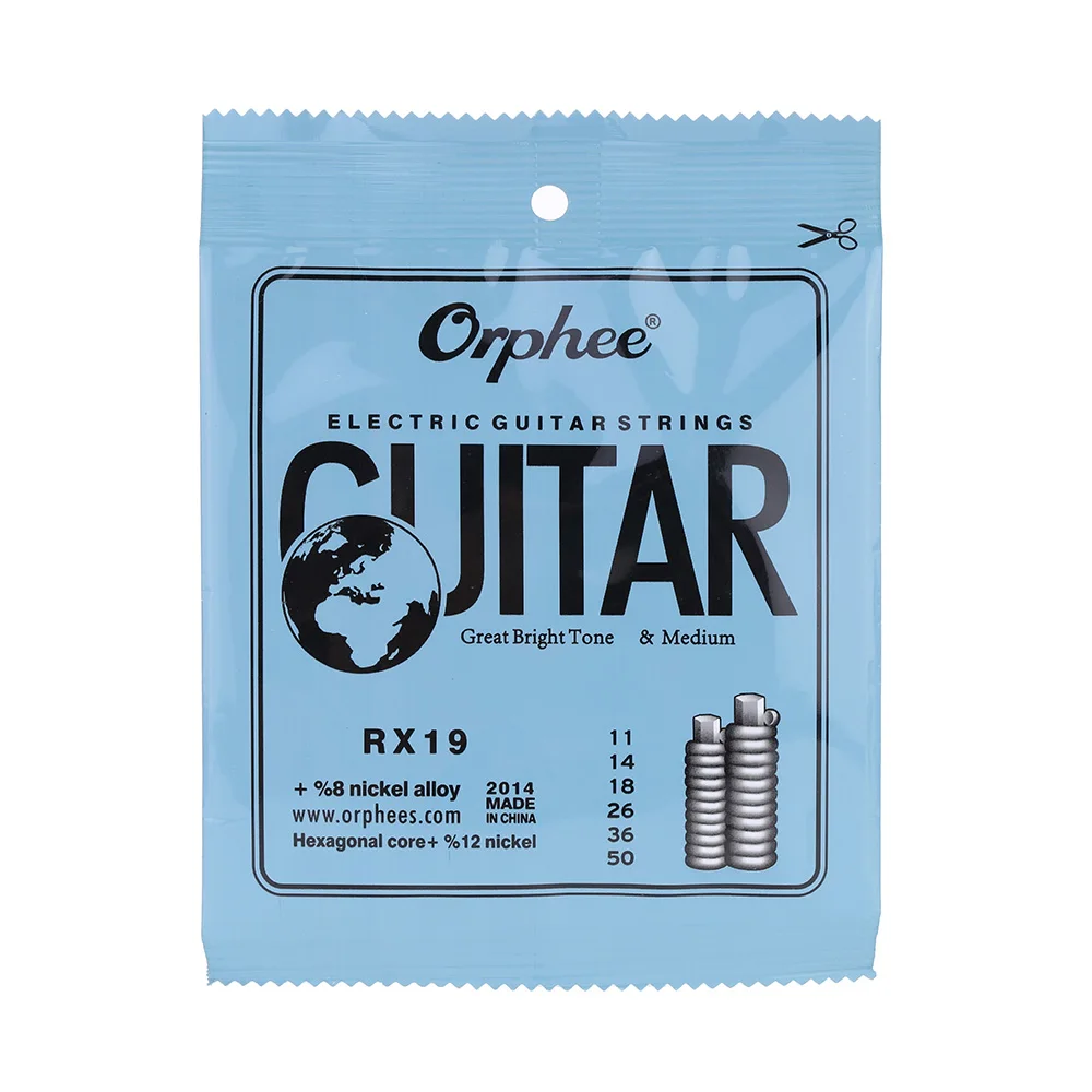 

Orphee RX19 6 шт. набор струн для электрогитары (.011-.050), никелевый сплав, среднее натяжение