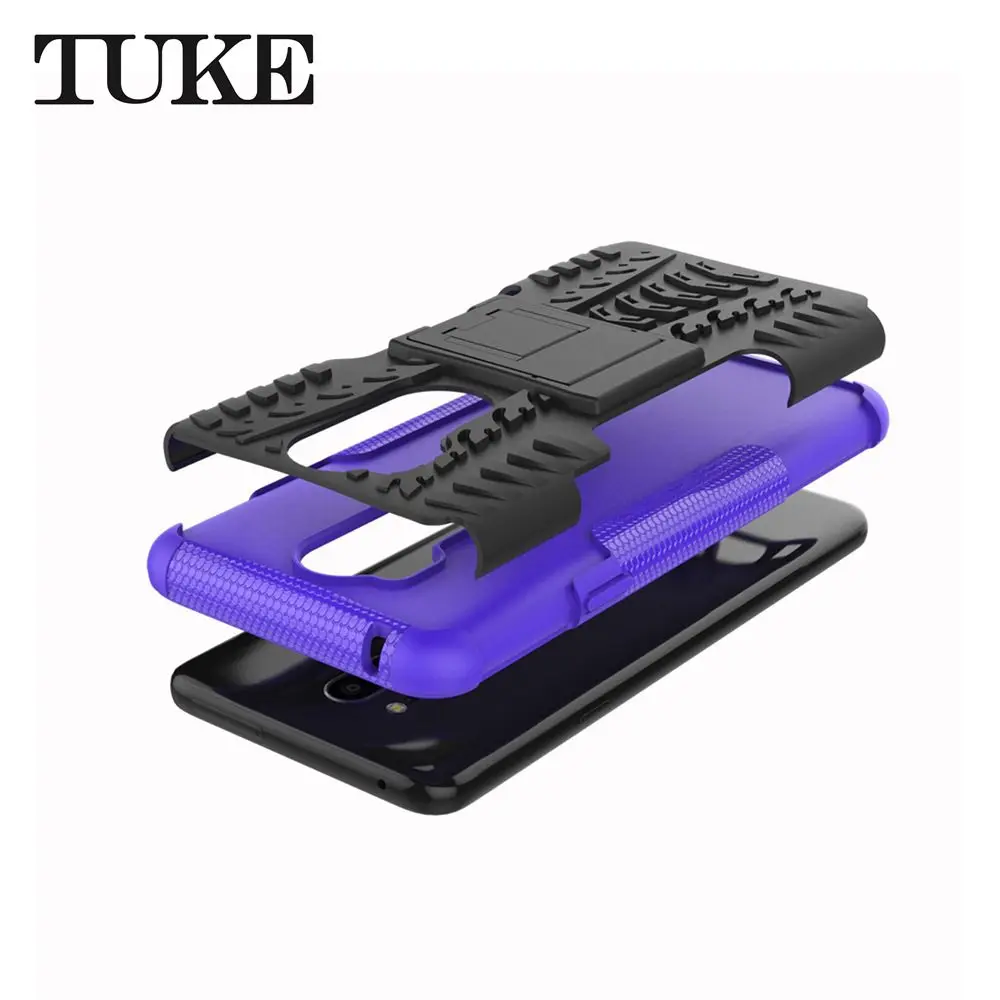 Hybrid Rugged Case For LG G7 With Metal Kickstand &amp Card Holder Slot Dual Layer Soft Rubber Hard PC Back Cover G 7 |