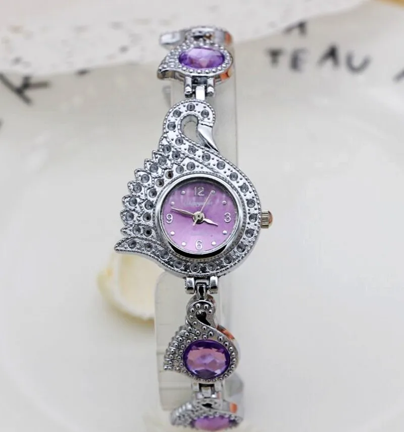 2017 женские наручные часы с лебедем кварцевые аналоговые элегантные кристаллами