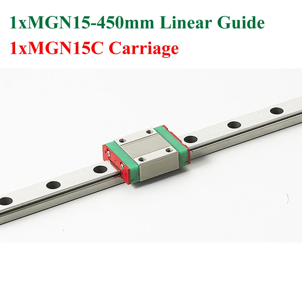 MGN15 MR15 15mm Linear Rail Guide Length 450mm With Mini MGN15C Block For 3D Printer Kossel | Guides