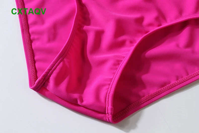 Спинки сплошной купальник плюс Размеры 3XL 4XL Купальники высокой упругой Два Купальник Пляж ванный комплект