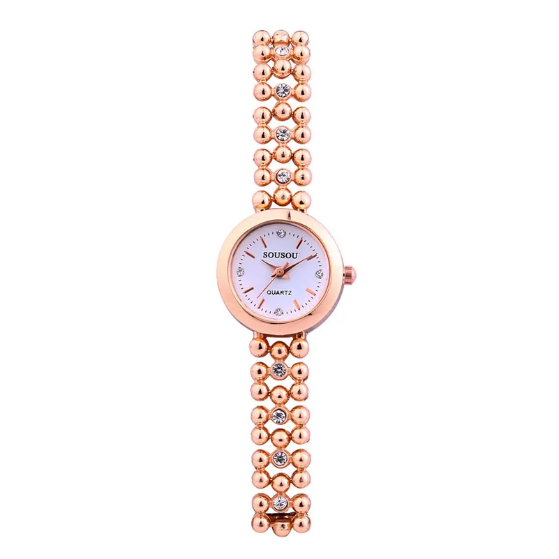 

Crystal Women Casual Watches Simple Quartz Wristwatch Rhinestone bead Belt Ladies Watch Women Bracelet Gift Relogio Feminino /C