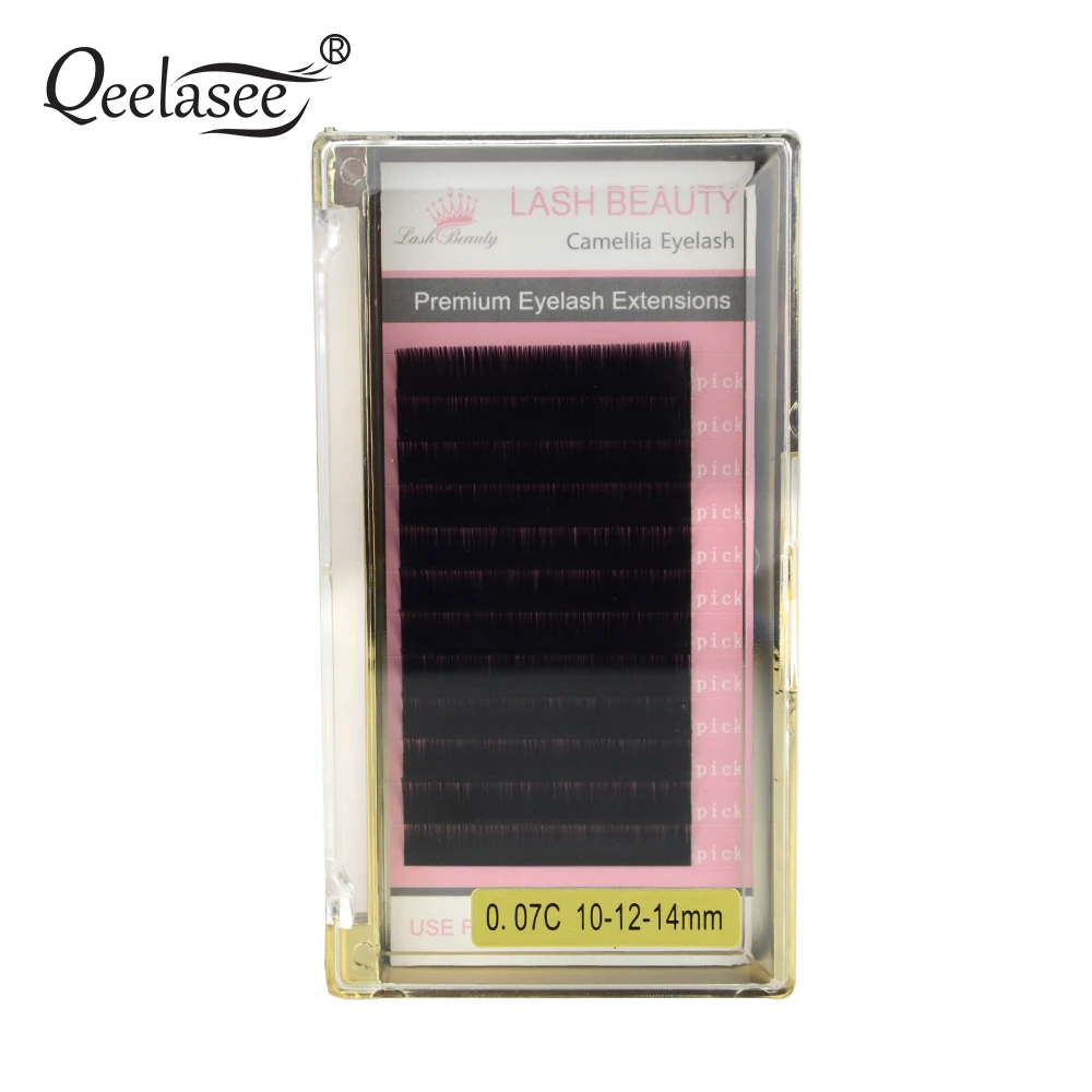 Qeelasee 10 pcs/lot Camellia Eyelashes 0.03/0.05/0.07mm Volume Eyelash Extensions Mixed Length in One Lash Strip Makeup Cilia | Красота и