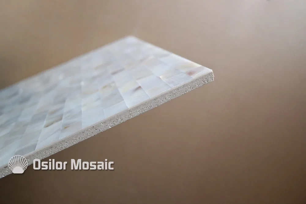 Белый Цвет кирпичный узор 100% натуральная китайская перламутровая плитка для