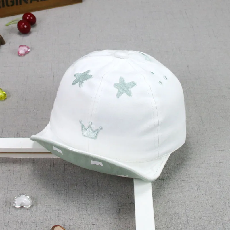 Cute Crown Baby Hats Baby Boy Girl Crown Heart New Sunhat Cute Cotton Flat Adjustable Baseball Toddler Accessories Soft Hats images - 6