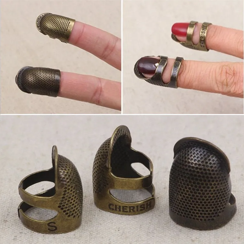 1 шт. Ретро Медные наперсток иглы DIY Защита для пальцев рукоделие металлический