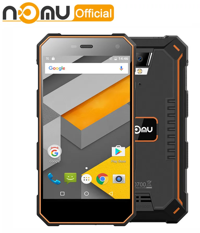 Orange Nomu S10 водонепроницаемый смартфон IP68 LTE 5000 мАч 5," HD MTK6737T четырехъядерный Android 6,0 ram 2 Гб rom 16 Гб 13 МП 4G OTG Мобильный телефон - Цвет: Orange