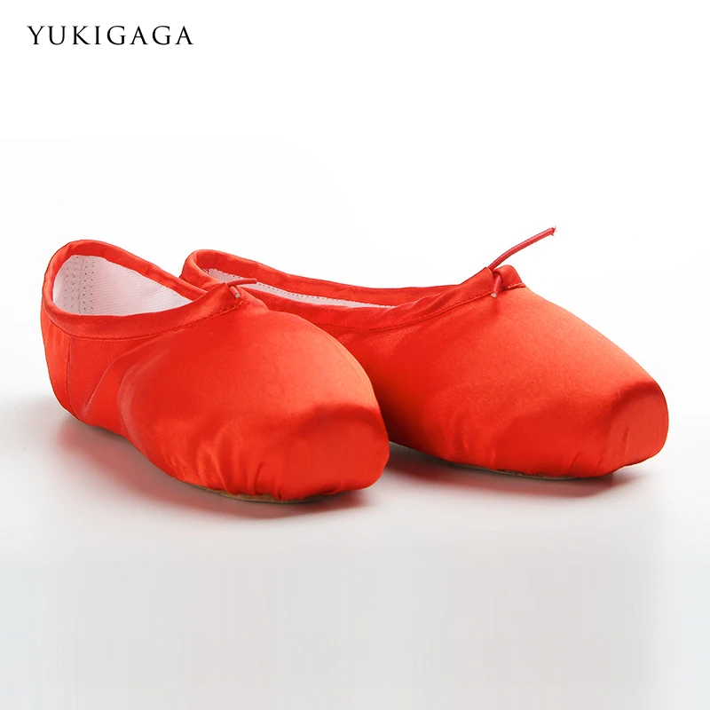 Yukigaga Professional Ballet Pointe Shoes Canvas Satin Pink Red Ballerina Shoes For Dancing Performance With Ballet Toe Pad a09e