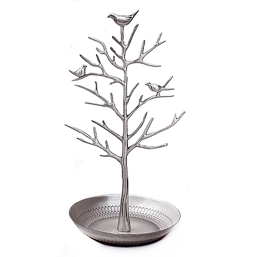 Модные Птичье Дерево Стенд ювелирные изделия серьги ожерелье кольцо Шоу стойка