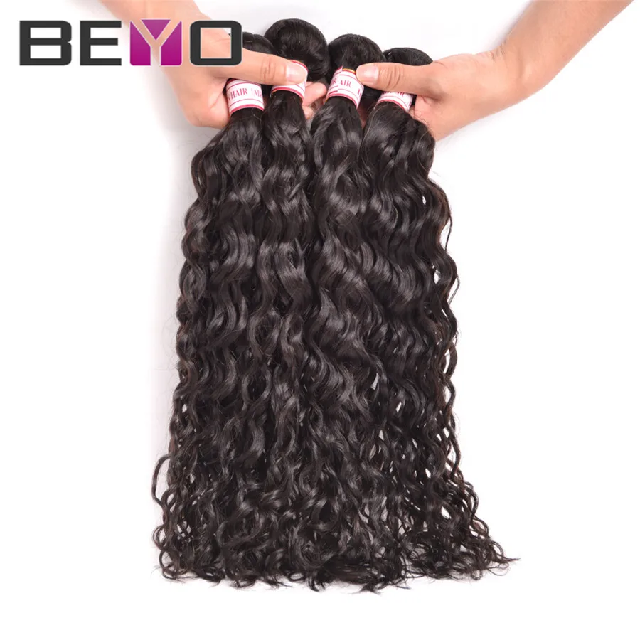 8A Malaysian Virgin Hair Natural Wave 4 Bundles Top Curly Mink Human Weave |