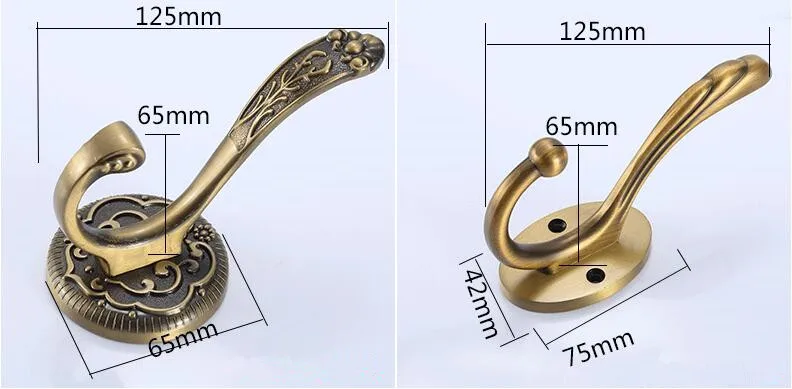 Крючок из цинкового сплава, халат в китайском стиле, крюк, один настенный, дверь, задняя вешалка для гардероба бронзовая ручка, сумка, крючок, украшение дома
