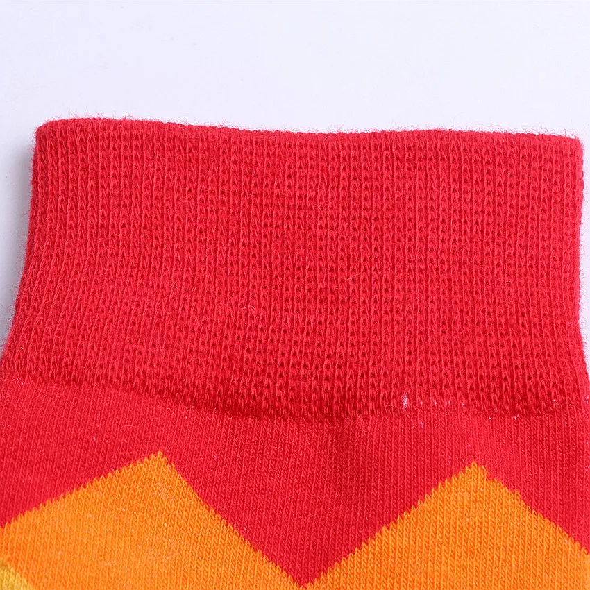 Счастливые носки радужного цвета Летние Стильные хлопковые мужские до колена