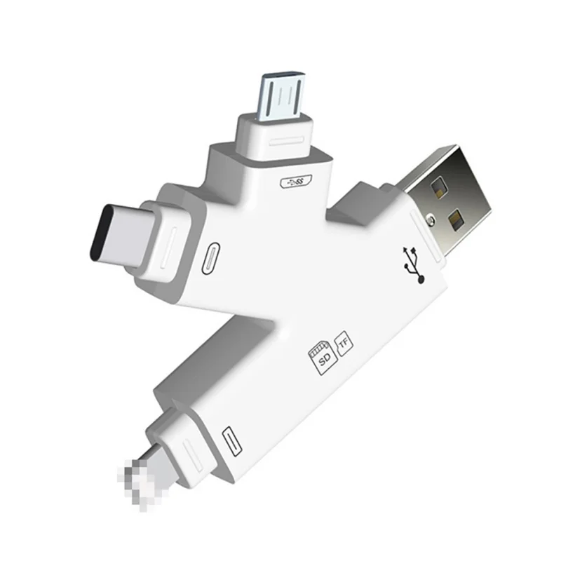 4 в 1 Многофункциональный кардридер Micro USB 2 0 Type C адаптер для Android PC карта