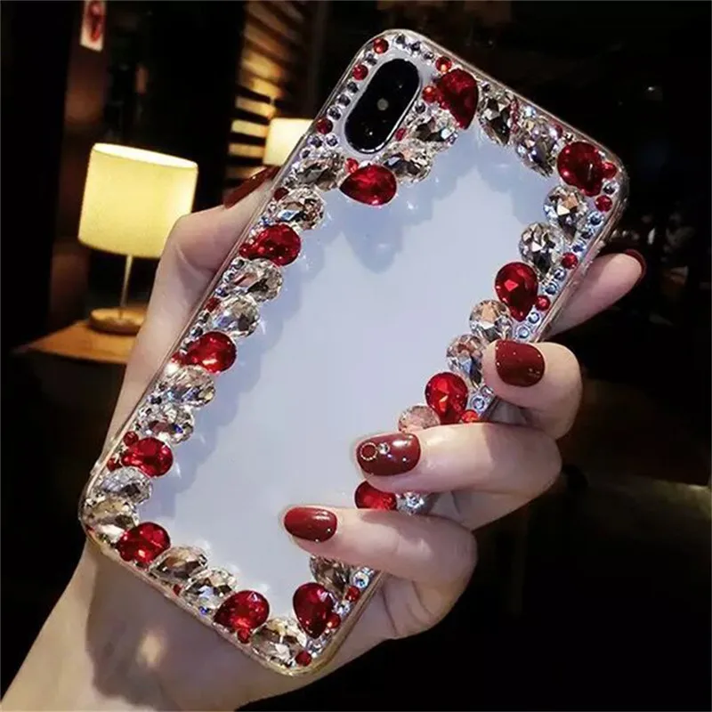 Чехол со стразами и кристаллами для Xiaomi Redmi note 8 pro Mi 9T Pro прозрачный чехол с цветным