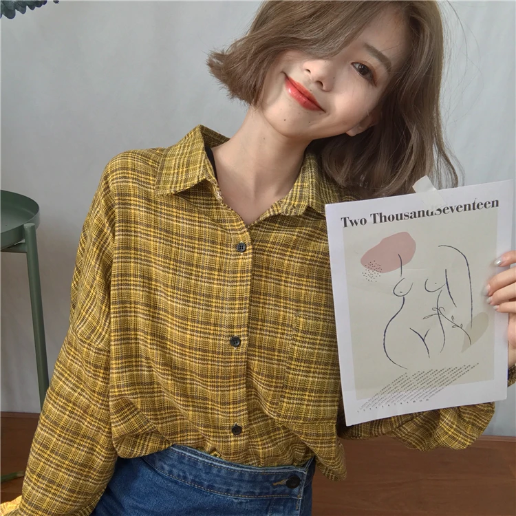 2018 Новинка весны blusas сорочка роковой с Длинным Рукавом Кимоно рубашка Для женщин