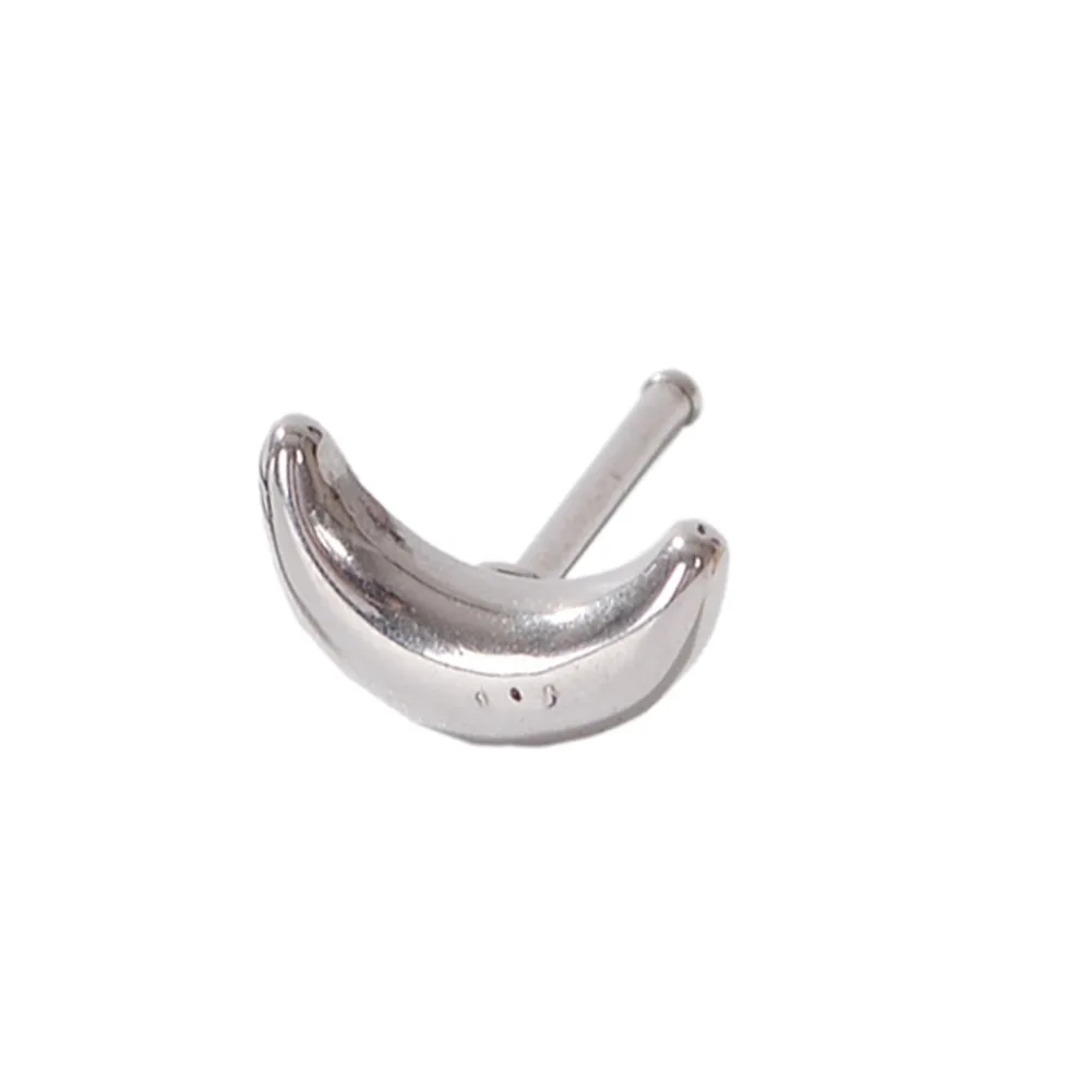 Gold Silver Stainless Steel Moon Nose Ear Stud Piercing Thread Labret Lip Rings Cartilage Helix Studs Jewelry | Украшения и