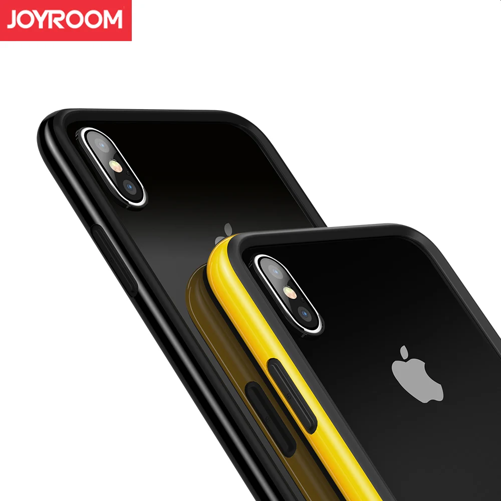 Тонкий чехол Joyroom из ТПУ с рамкой для iPhone X 10 5,", прозрачный ПК и мягкий, силиконовый, гибкий чехол-бампер для iPhone X