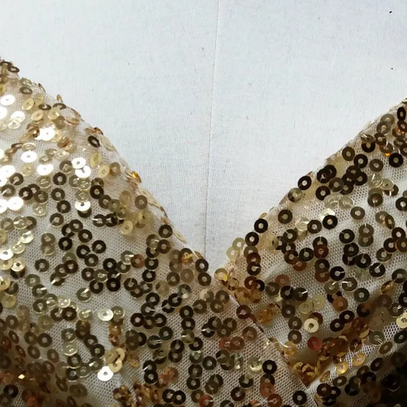 Новое женское сексуальное платье с v образным вырезом открытой спиной блестящее