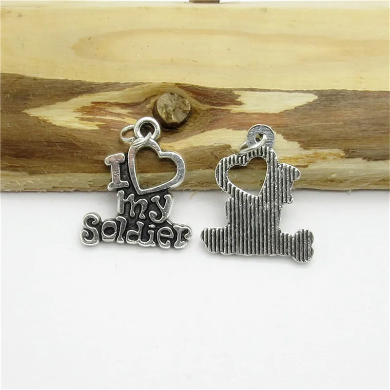

55PCS (20*17mm ) Antique Silver Heart Charm alloy pendant fit European Bracelets Necklace DIY Metal Jewelry Making